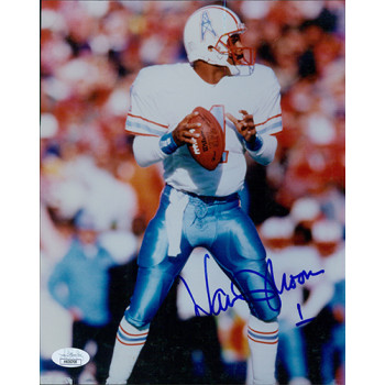 Warren Moon Houston Oilers Signed 8x10 Glossy Photo JSA Authenticated Warren Moon Houston Oilers Signed 8x10 Glossy Photo JSA Authenticated