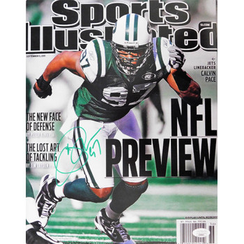 Calvin Pace New York Jets Signed 11x14 Matte Photo JSA Authenticated