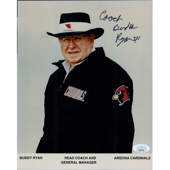 Buddy Ryan Coach Arizona Cardinals Signed 8x10 Glossy Photo JSA Authenticated Buddy Ryan Coach Arizona Cardinals Signed 8x10 Glossy Photo JSA Authenticated