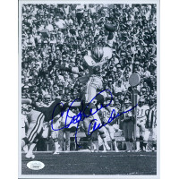 Charlie Sanders Detroit Lions Signed 8x10 Glossy Photo JSA Authenticated