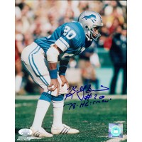 Billy Sims Detroit Lions Signed 8x10 Glossy Photo JSA Authenticated Billy Sims Detroit Lions Signed 8x10 Glossy Photo JSA Authenticated