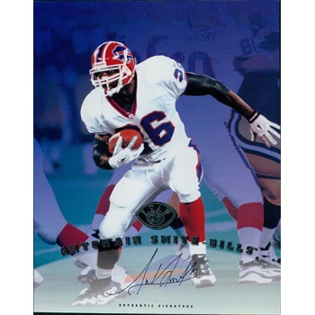 Antowain Smith Buffalo Bills Signed 8x10 Card Stock Photo 97 Leaf Authentic