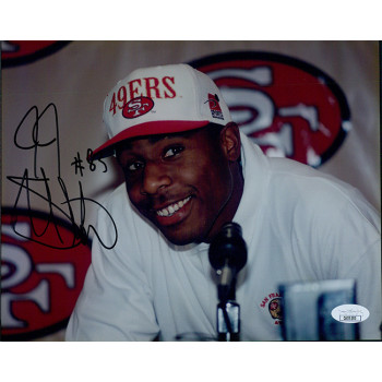 JJ Stokes San Francisco 49ers Signed 8x10 Glossy Photo JSA Authenticated
