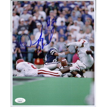 Derrick Strait Oklahoma Sooners Signed 8x10 Glossy Photo JSA Authenticated