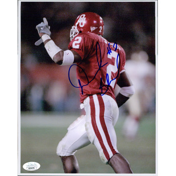 Derrick Strait Oklahoma Sooners Signed 8x10 Glossy Photo JSA Authenticated