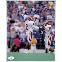 Derrick Strait Oklahoma Sooners Signed 8x10 Glossy Photo JSA Authenticated