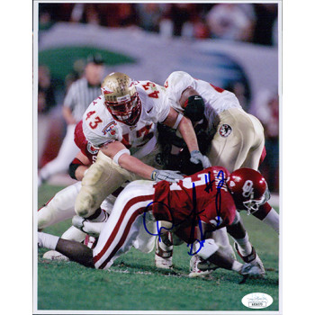 Derrick Strait Oklahoma Sooners Signed 8x10 Glossy Photo JSA Authenticated