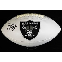 Damon Arnette Las Vegas Raiders Signed Logo White Football JSA Authenticated