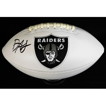 Damon Arnette Las Vegas Raiders Signed Logo White Football JSA Authenticated