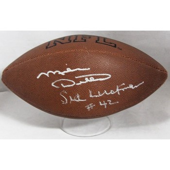 Chicago Bears Mike Ditka Sid Luckman Signed NFL Gripper Football JSA Authentic