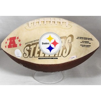 Terry Bradshaw Pittsburgh Steelers Signed LE Logo Football JSA Authenticated