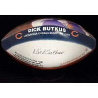 Dick Butkus Signed Wilson LE 1979 Photo Football JSA Authenticated No Air