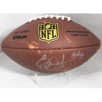 Eric Dickerson Signed Wilson NFL The Duke Football JSA Authenticated Damaged