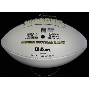Jay Feely Signed Wilson The Duke White Panel Football NFL PSA Authenticated