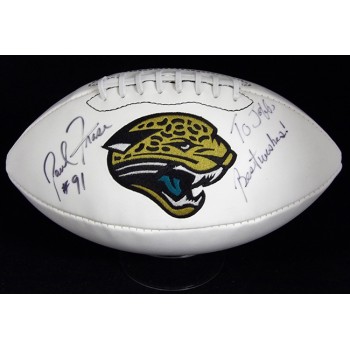 Paul Frase Jacksonville Jaguars Signed White Panel Football JSA Authenticated