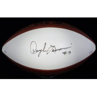 Daryle Lamonica Signed White Panel Logo Football JSA Authenticated
