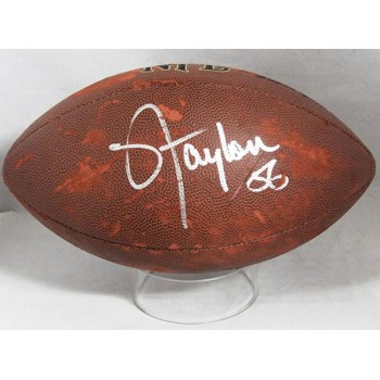 Lawrence Taylor Signed Wilson Super Grip NFL Football JSA Authenticated Damaged