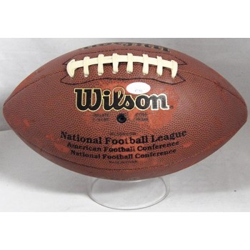 Lawrence Taylor Signed Wilson Super Grip NFL Football JSA Authenticated Damaged