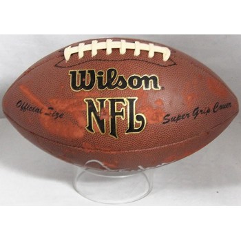 Lawrence Taylor Signed Wilson Super Grip NFL Football JSA Authenticated Damaged