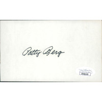 Patty Berg LPGA Golfer Signed 3x5 Index Card JSA Authenticated Patty Berg LPGA Golfer Signed 3x5 Index Card JSA Authenticated