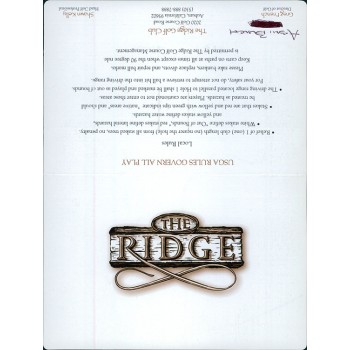 Ashli Bunch LPGA Golfer Signed The Ridge Golf Club Scorecard JSA Authenticated