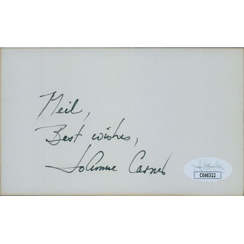 JoAnne Carner LPGA Golfer Signed 3x5 Index Card JSA Authenticated Personalized JoAnne Carner LPGA Golfer Signed 3x5 Index Card JSA Authenticated Personalized