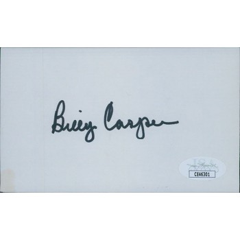 Billy Casper PGA Golfer Signed 3x5 Index Card JSA Authenticated