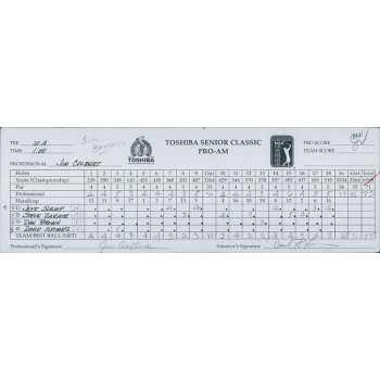 Jim Colbert PGA Signed 1997 Toshiba Senior Classic Scorecard JSA Authenticated