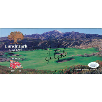 Fred Couples PGA Signed Landmark Golf Club Pamphlet JSA Authenticated Fred Couples PGA Signed Landmark Golf Club Pamphlet JSA Authenticated