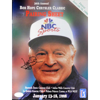 David Duval Signed 1998 Bob Hope Classic Pairing Sheet Program JSA Authenticated