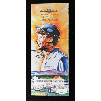 David Duval Golfer Signed 1999 Phoenix Open Daily Pairing JSA Authenticated