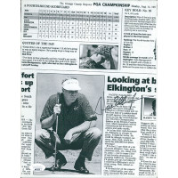 Steve Elkington PGA Golfer Signed 8.5x11 Cardstock Page JSA Authenticated Steve Elkington PGA Golfer Signed 8.5x11 Cardstock Page JSA Authenticated