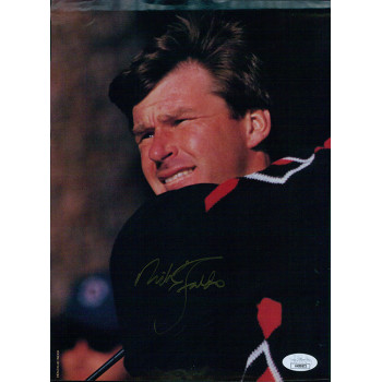 Nick Faldo PGA Golfer Signed 8x10.5 Cut Magazine Page Photo JSA Authenticated Nick Faldo PGA Golfer Signed 8x10.5 Cut Magazine Page Photo JSA Authenticated
