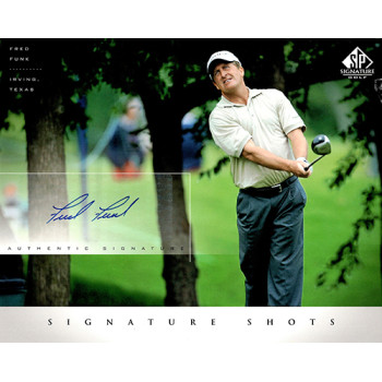 Fred Funk Signed 8x10 Card Stock Photo Upper Deck SP Authenticated