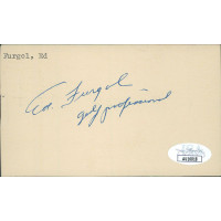 Ed Furgol PGA Golfer Signed 3x5 Index Card JSA Authenticated Ed Furgol PGA Golfer Signed 3x5 Index Card JSA Authenticated