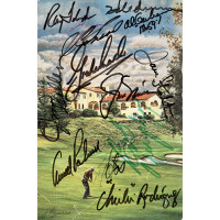 Golf Hall of Famers & Stars Signed 5.25x8 Cut Program Cover JSA Authenticated 13 Sigs Golf Hall of Famers & Stars Signed 5.25x8 Cut Program Cover JSA Authenticated 13 Sigs
