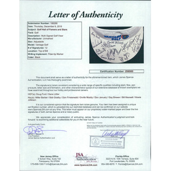 Golf Stars Doug Ford, Gene Littler x12 Signed Visor JSA Authenticated Golf Stars Doug Ford, Gene Littler x12 Signed Visor JSA Authenticated