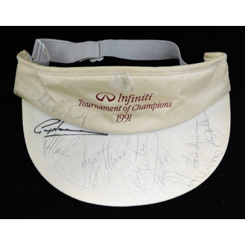 Golf Stars Hale Irwin, Fred Couples, Tom Kite x9 Signed Visor JSA Authenticated