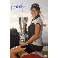 Natalie Gulbis LPGA Golfer Signed 12x18 Glossy Photo JSA Authenticated