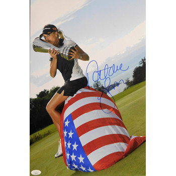 Natalie Gulbis LPGA Golfer Signed 12x18 Glossy Photo JSA Authenticated