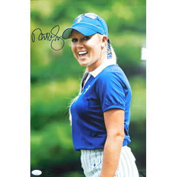 Natalie Gulbis LPGA Golfer Signed 12x18 Glossy Photo JSA Authenticated