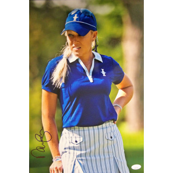 Natalie Gulbis LPGA Golfer Signed 12x18 Glossy Photo JSA Authenticated