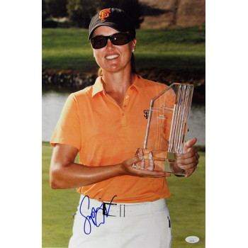 Sophie Gustafson LPGA Golfer Signed 12x18 Glossy Photo JSA Authenticated