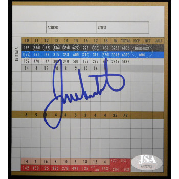 Juli Inkster LPGA Signed Blackhawk Country Club Scorecard JSA Authenticated