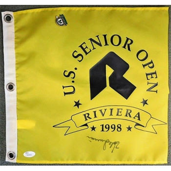 Hale Irwin Signed 1998 US Senior Open Riviera Golf Pin Flag JSA Authenticated Hale Irwin Signed 1998 US Senior Open Riviera Golf Pin Flag JSA Authenticated