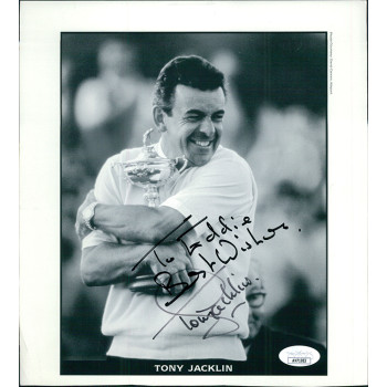 Tony Jacklin PGA Golfer Signed 8.5x9.5 Cardstock Photo JSA Authenticated Tony Jacklin PGA Golfer Signed 8.5x9.5 Cardstock Photo JSA Authenticated