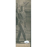 Gene Littler PGA Golfer Signed 3x9.25 Cut Newspaper Page JSA Authenticated Gene Littler PGA Golfer Signed 3x9.25 Cut Newspaper Page JSA Authenticated