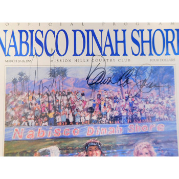 Nancy Lopez Dawn Coe-Jones Signed Nabisco Dinah Shore Program JSA Authenticated