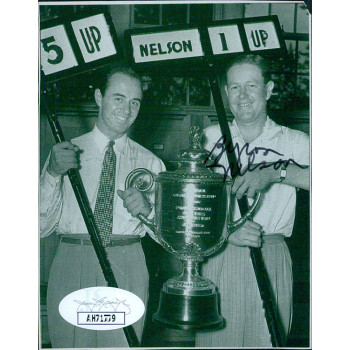 Byron Nelson PGA Golfer Signed 3x4 Cut Magazine Page Photo JSA Authenticated