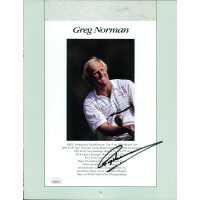 Greg Norman PGA Golfer Signed 8.5x11 Program Photo Page JSA Authenticated Greg Norman PGA Golfer Signed 8.5x11 Program Photo Page JSA Authenticated